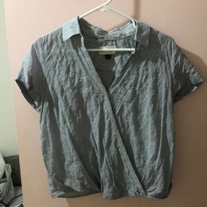 Universal Threads Navy Striped Top